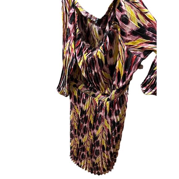 4X Terra & Sky Black Label Women's Plus Size Pleated Off the Shoulder Midi Dress - Picture 2 of 6